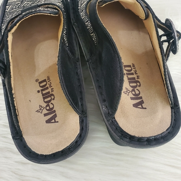 Alegria sz 36 slip on clogs makes black boho woven - Picture 7 of 9